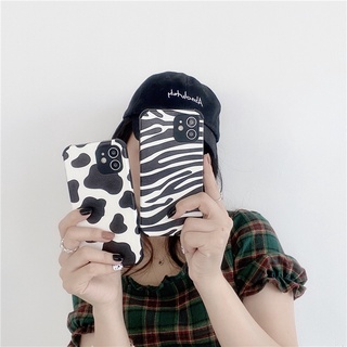 เคสโทรศัพท์มือถือลายม้าลายม้าลายวัวสําหรับ Samsung Galaxy A03S A52 A72 A32 A02 M02 A12 A02S A42 A51 A71 A31 A21S A50 A30S A50S M51 A70 A20 A30 A01 A11 Note 10 Lite S10 Lite Ins