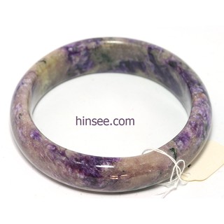 กำไลชารอยต์ Charoite bangle เนื้อ Quarts ขนาดหน้ากว้าง 15 มม. ขนาดวงใน 59 มม