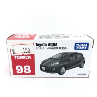 รถเหล็ก รถของเล่น TOMICA 1/59 Toyota aqua (box)