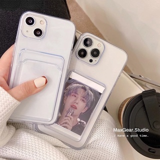 ภาพขนาดย่อของสินค้าเคสโทรศัพท์มือถือซิลิโคน TPU กันกระแทก พร้อมช่องใส่บัตร สําหรับ compatible for iPhone 14 pro max 13 pro 13 mini 12 12 Pro Max 7plus 6splus 11 11 Pro Max Xs Xs Max Xr 8plus 6s 7 8 6