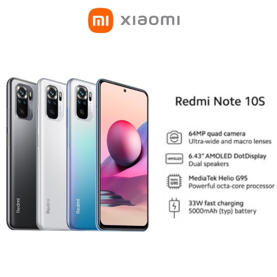 ภาพหน้าปกสินค้าXiaomi Redmi Note 10S(6/128GB, 8/128GB) ประกันศูนย์ไทย1ปี