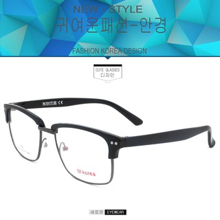 Fashion M korea แว่นตากรองแสงสีฟ้า T 6239 สีดำเงาตัดเทา ถนอมสายตา