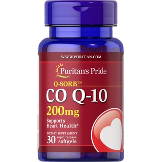 ภาพขนาดย่อของภาพหน้าปกสินค้าpuritan Co Q10 100 mg 200mg  Q-sorb ผิวขาว ไร้ริ้วรอย บำรุงหัวใจ จากร้าน japbar บน Shopee