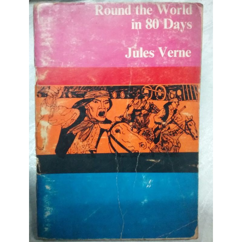 หนังสือนอกเวลาภาษาอังกฤษในเครือlongman-พิมพ์ในฮ่องกง-1977-round-the-world-in-80-days-jules-verneหนังสือหายาก-หนังสือสะสม