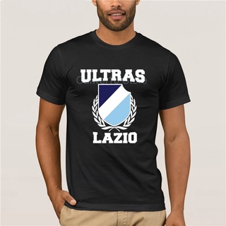 เสื้อยืดผ้าฝ้ายพิมพ์ลาย เสื้อยืดแขนสั้น พิมพ์ลาย Ultras Lazio สีดํา แฟชั่นบอททอม สําหรับผู้ชาย
