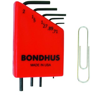 BONDHUS ชุด ประแจหกเหลี่ยมตัวแอล 5 ชิ้น 0.71,0.89,1.27,1.5, 2 มิล. รุ่น 12242  Mini Set (บอนดัส)