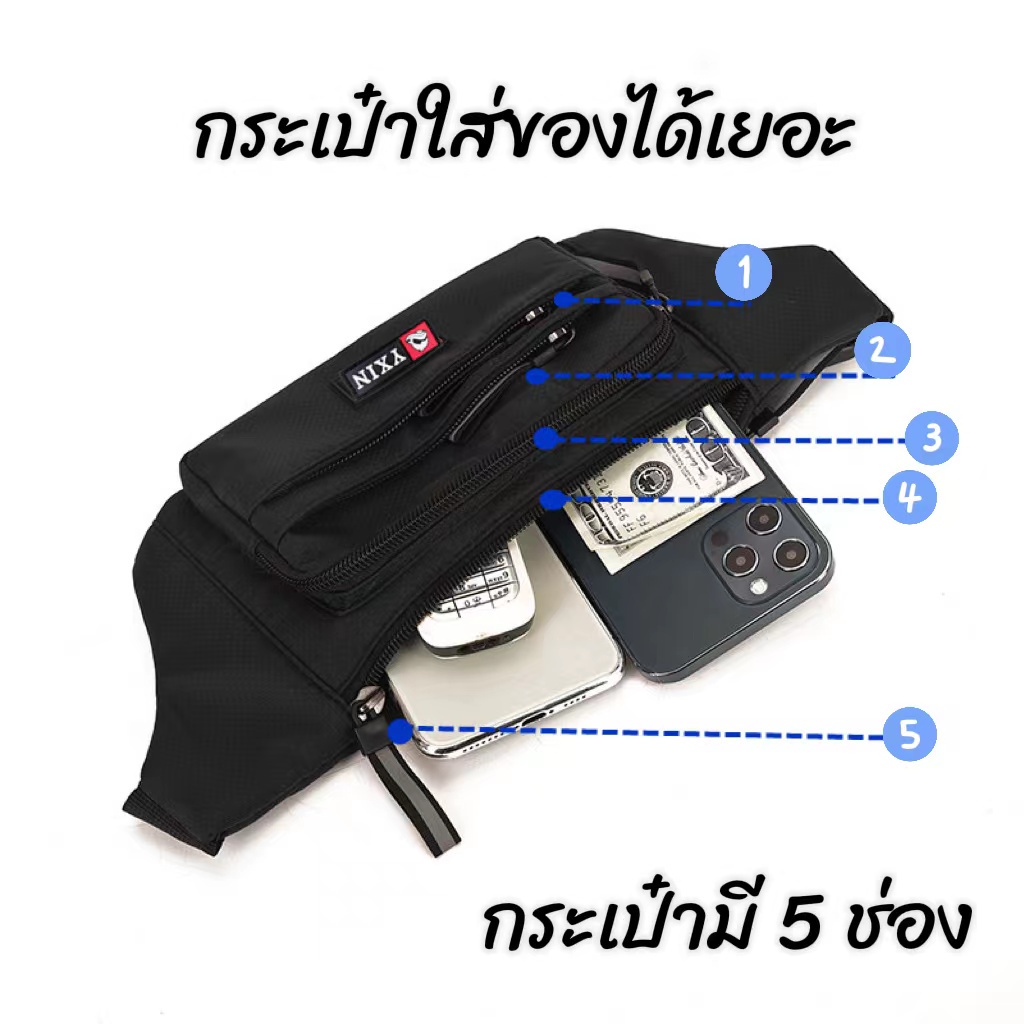 ภาพสินค้ากระเป๋าคาดอก กระเป๋าคาดเอวผู้ชาย 8205 324 ผ้าไนลอน จากร้าน bsell.bag.shop บน Shopee ภาพที่ 4