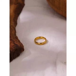 แหวนแฟชั่น เครื่องประดับ 24jewelry รุ่น TR018 สแตนเลสแท้ ชุบทอง18K ไม่ลอกไม่ดำ
