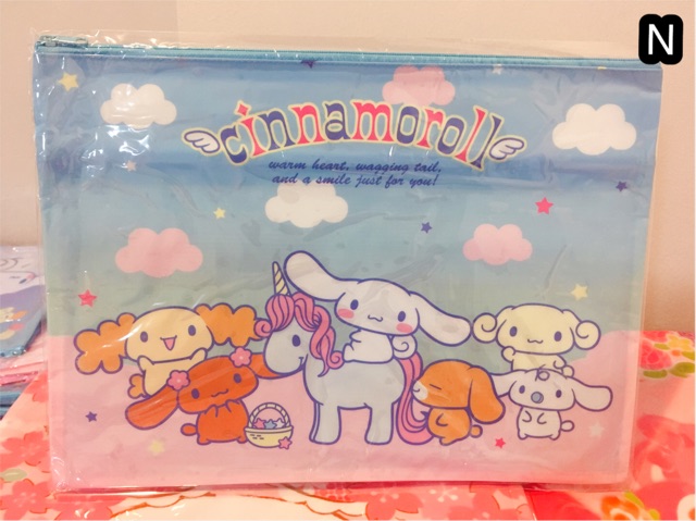 แฟ้ม-f4-แฟ้มซิป-แฟ้มเอกสาร-แฟ้มพลาสติก-sanrio-cinnamoroll