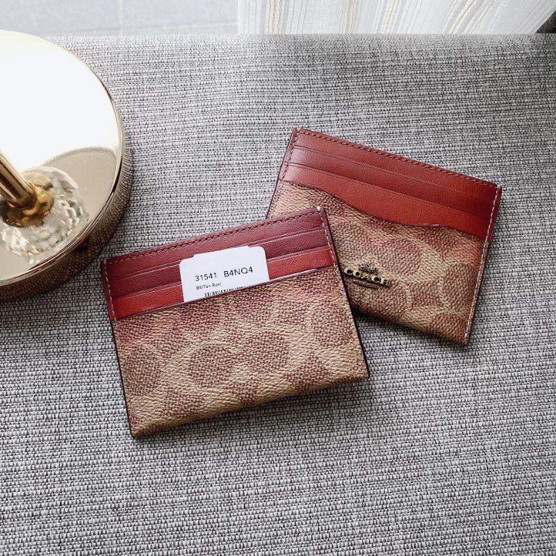 ลดราคา-400-กระเป๋า-ใส่บัตร-shop-coach-31541-card-case-in-signature-canvas