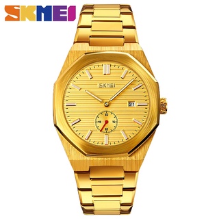ภาพหน้าปกสินค้าSKMEI Casual Quartz Men Watches Top Brand Luxury Stainless Steel Strap Date Time Waterproof Wristwatch Clock ที่เกี่ยวข้อง