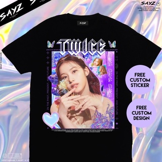 เสื้อเชิ้ต Kaos SANA TWICE once Alcohol Free สองครั้งอัลบั้มที่กําหนดเอง kaos kpopStreetwear ผู้ชายเสื้อยืดผู้หญิง