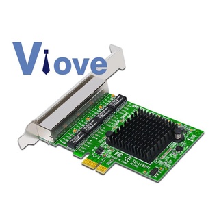 อะแดปเตอร์การ์ดเครือข่ายอีเธอร์เน็ตแลน PCI-E Realtek RJ45 4 พอร์ต