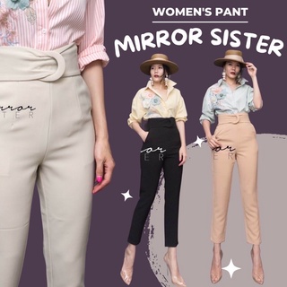 📌ทักก่อนสั่ง📌กางเกงเอวสูงแต่งเข็มขัด S-XL Mirror