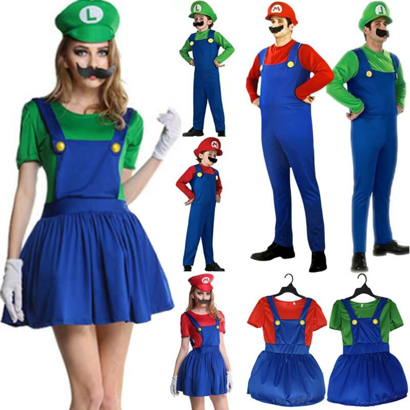 ภาพหน้าปกสินค้าชุดคอสเพลย์ครอบครัว แบบ Mario and Luigi จากร้าน beautywawa.th บน Shopee