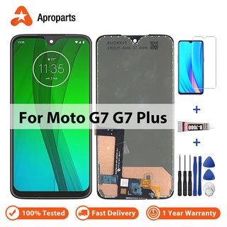 อะไหล่หน้าจอสัมผัส LCD แบบเปลี่ยน สําหรับ Motorola MOTO G7 G7 Plus XT1962 XT1965