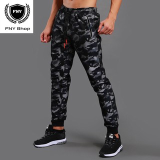 สินค้า กางเกง Jogger Pants กางเกงลำลองลายพราง กางเกงกีฬาชาย FNY 10834