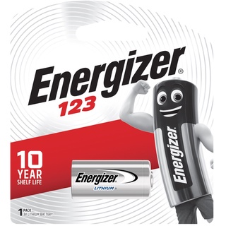 [พร้อมส่ง] ถ่าน Energizer Lithium 123 battery 3 V รุ่น CR123 CR17345 EL123AP CR123 DL123A K123A ของแท้ 100% ประกันศูนย์