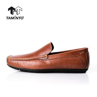 ภาพขนาดย่อของภาพหน้าปกสินค้าส่งฟรี  Taminto รองเท้าผู้ชาย รองเท้าหนังแท้ แบบสวม รองเท้าคัชชู รองเท้าทำงาน รองเท้าหัวตัด M1907 Men's Loafers จากร้าน taminto.official บน Shopee