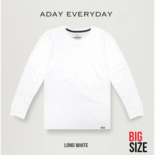 Just Say Bad ® เสื้อแขนยาว 3XL 4XL ไซส์ใหญ่ ( จั้มแขน ) สีขาว รุ่น Classic Long เสื้อยืดคนอ้วน / เสื้อคนอ้วน BLB