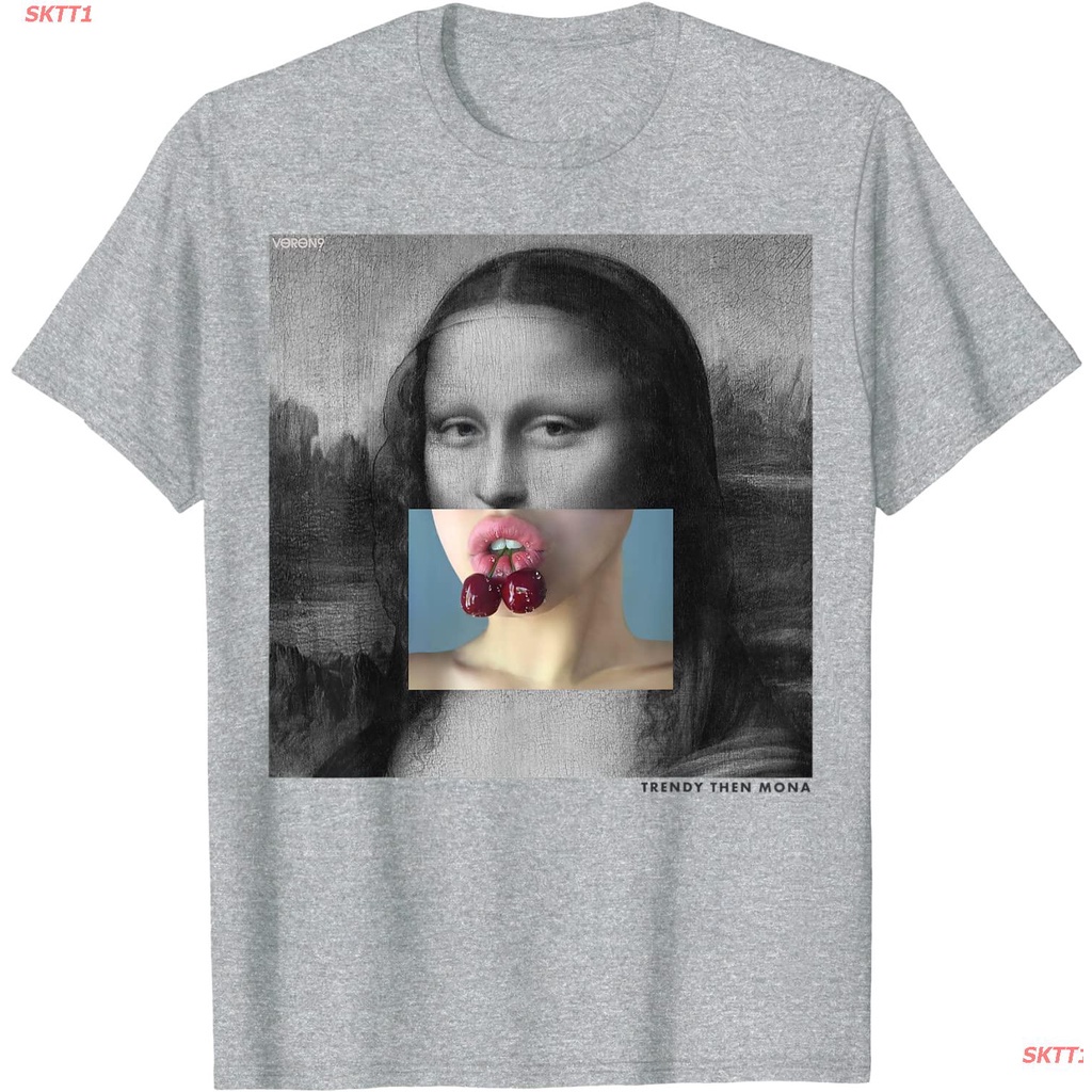 sktt1-เสื้อยืดแขนสั้น-neo-renaissance-creative-funny-art-mona-lisa-cherry-lips-t-shirt-sports-t-shirt