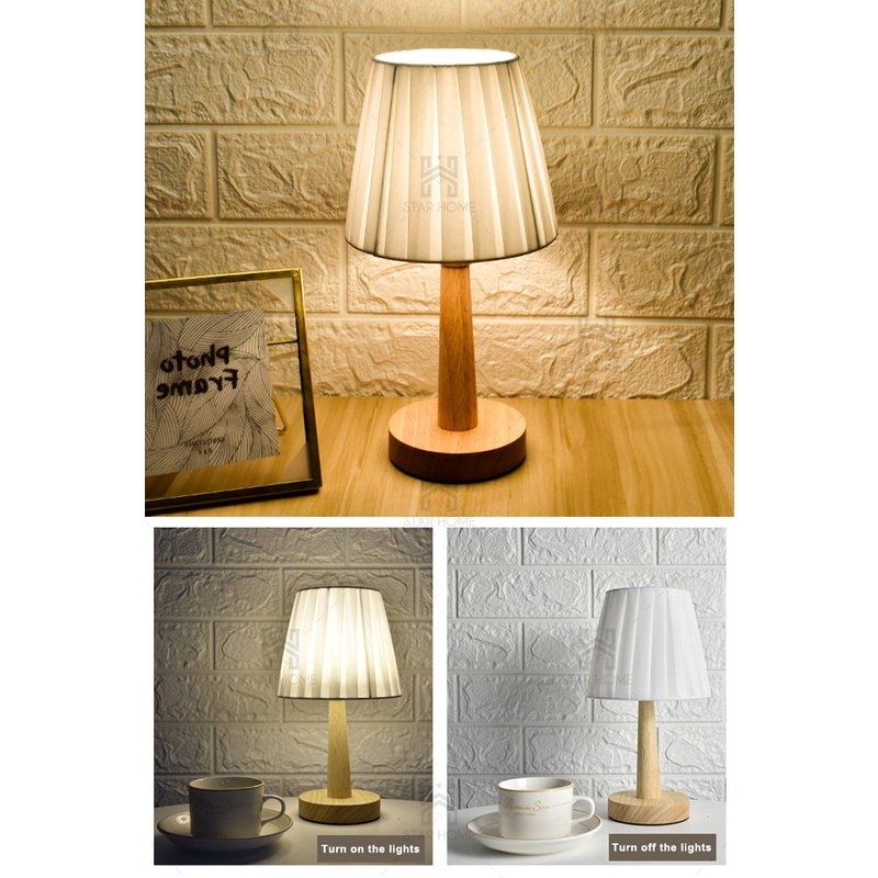 โคมไฟ-โคมไฟหัวเตียง-โคมไฟตั้งโต๊ะ-โคมไฟข้างเตียงที่เรียบง่ายทันสมัยนอร์ดิกห้องนอน-ไม้เนื้อแข็ง-แสงอบอุ่นled-แบบมินิมอ