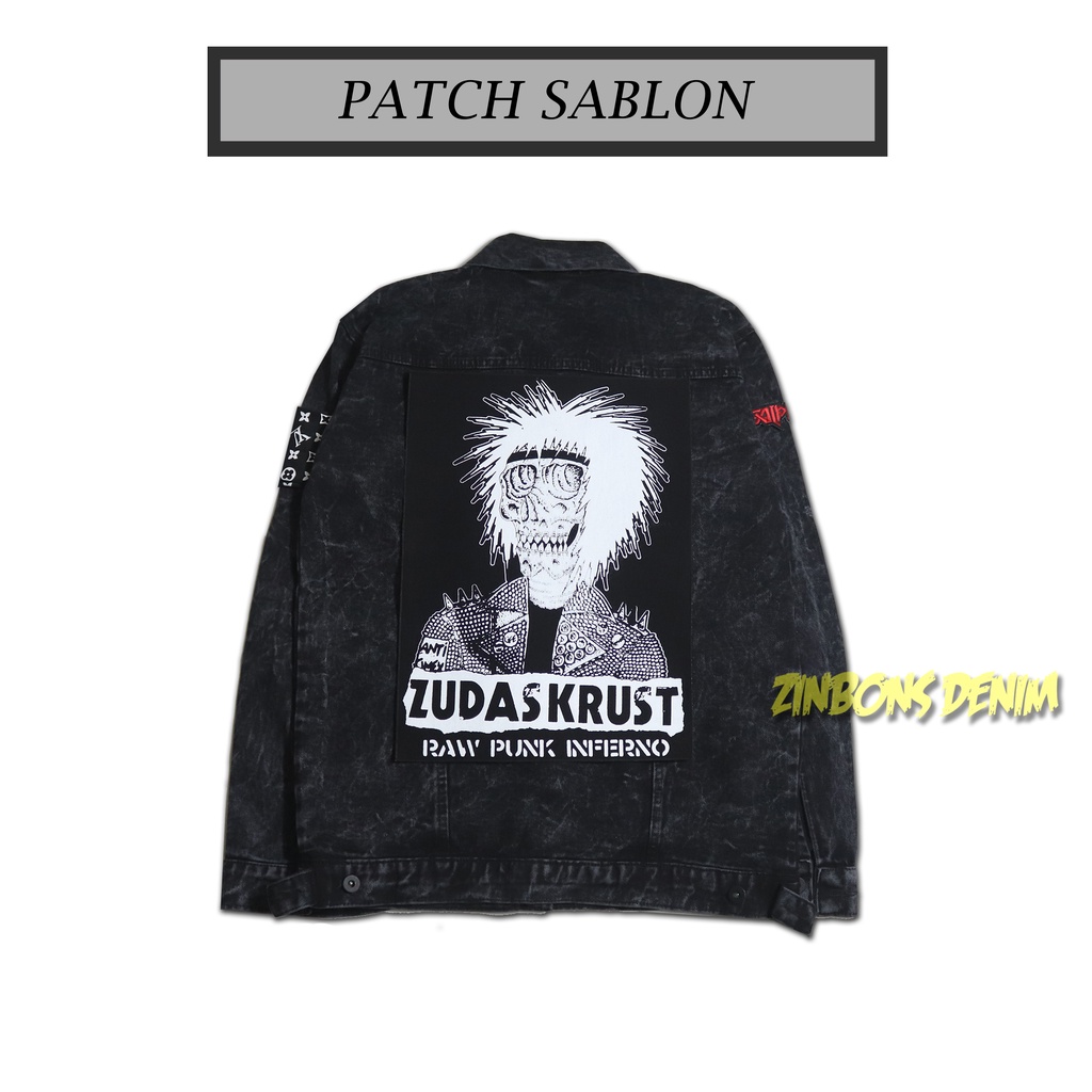 Backpatch Screen Printing Zudas Crust Back Patch เสื้อแจ็คเก็ตคุณภาพดี ...