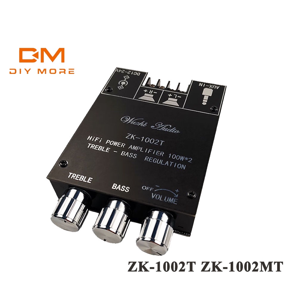 ภาพหน้าปกสินค้าDIYMORE ZK-1002T ZK-1002MT TPA3116 2 ช่อง 2X100W บลูทูธ 5.0 แผ่นบอร์ดโมดูลขยายเสียงดิจิตอล Bluetooth5.0 + โทนโทน