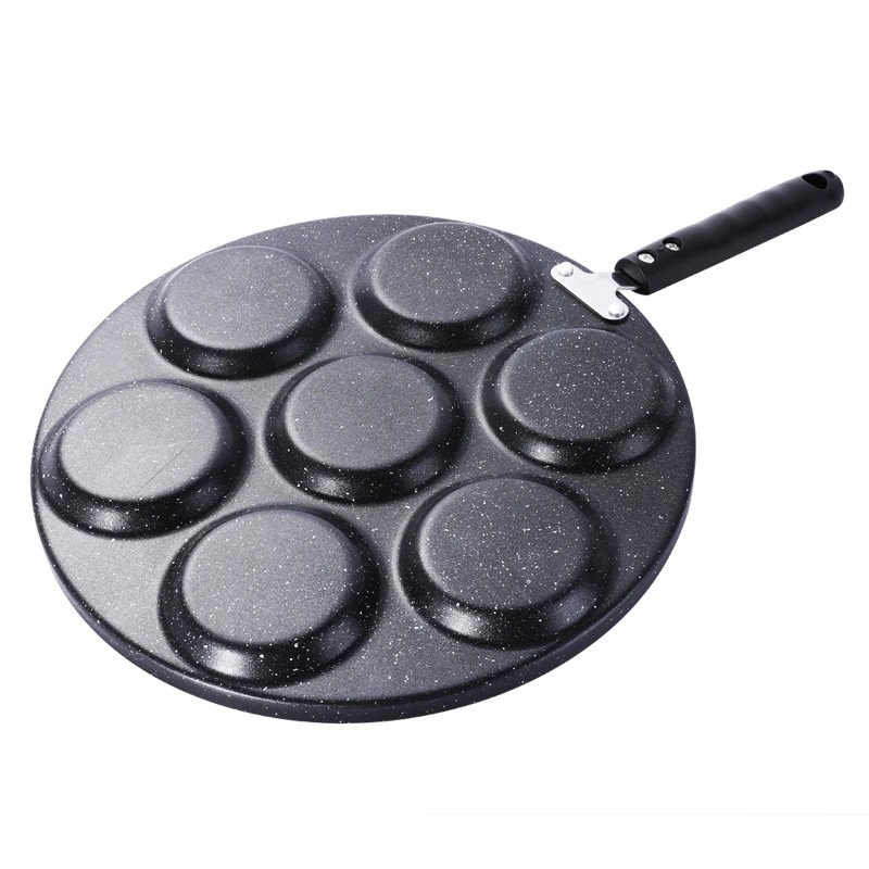 7-hole-frying-pot-thickened-omelet-pan-non-stick-egg-pancake-steak-pan-creative-non-stick-no-oil-smoke-cooking-egg-ham