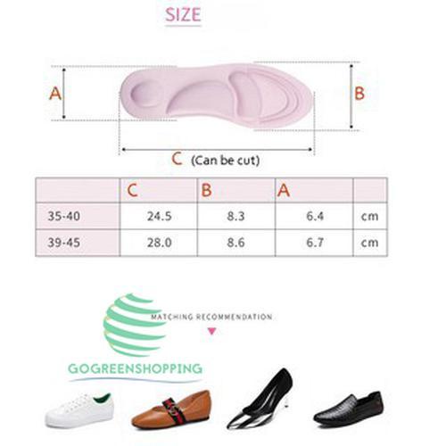 ภาพสินค้าแผ่นรองเท้า แผ่นเสริมรองเท้า เพื่อสุขภาพ ตัดขอบได้ ป้องกันการปวดเท้า​ มีสีดำ สีกรม️ gg99 จากร้าน gogreenshopping243 บน Shopee ภาพที่ 4