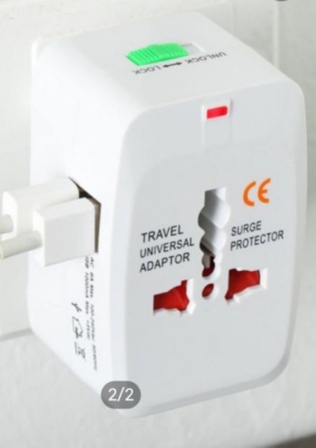 หัวแปลงปลั๊กไฟสีขาว-universal-plug-travel-adapter-2usb-อุปกรณ์การเดินทางต่างประเทศ-ใช้ได้หลายประเทศ