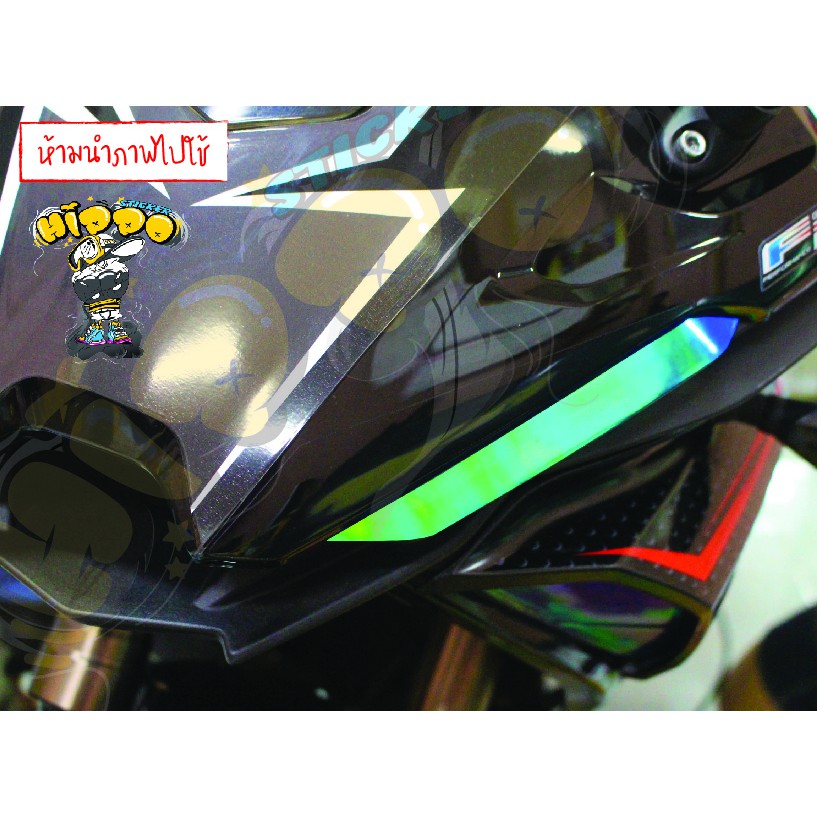 demon-gr200r-สติ๊กเกอร์ไฟหน้าสีน้ำเงิน-ปรอทรุ้ง-demon-gr200r