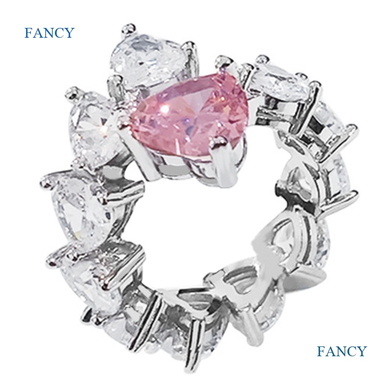 fancy-แหวนเพทาย-รูปหัวใจ-เรขาคณิต-สีชมพูอ่อน-หรูหรา-ระดับไฮเอนด์-สําหรับผู้หญิง