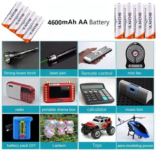 ภาพขนาดย่อของภาพหน้าปกสินค้าSony ถ่านชาร์จ AA 4600 mAh NIMH Rechargeable Battery 4 ก้อน จากร้าน bbshop112 บน Shopee ภาพที่ 3