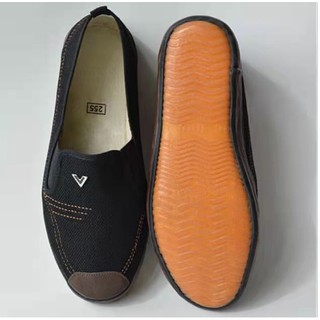 ฟอร์ดด้านล่างรองเท้าผู้ชายรองเท้าเอ็นรองเท้าผ้าใบทำงานสนลื่นนุ่นสวมใส่แห้ง 255