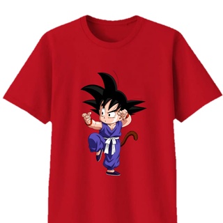 เสื้อยืด ผ้าฝ้าย พิมพ์ลาย Dragon ball Son Goku ขนาดใหญ่ สําหรับเด็ก วัยรุ่น และผู้ใหญ่ 30 ปี