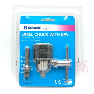 BOSCO ชุดหัวสว่านไฟฟ้า พร้อมกุญแจ รุ่น BC1/2 (สีดำ)