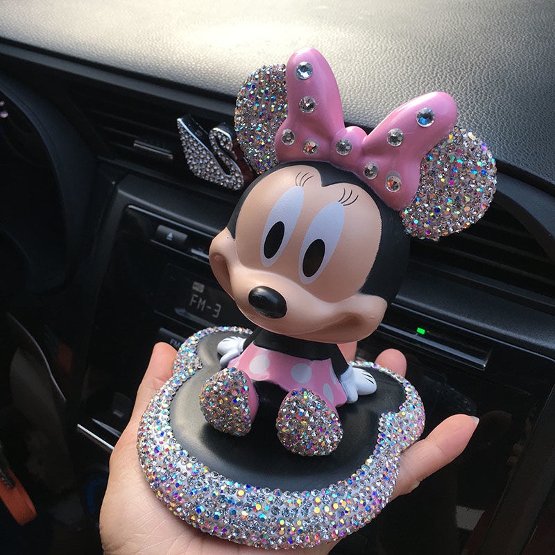 ของแต่งรถ-mickey-minnie-น่ารัก-ของแต่งรถยนต์-ตุ๊กตาหัวโยก-ตุ๊กตาดุ๊กดิ๊กหน้ารถ-มิกกี้มินนี่