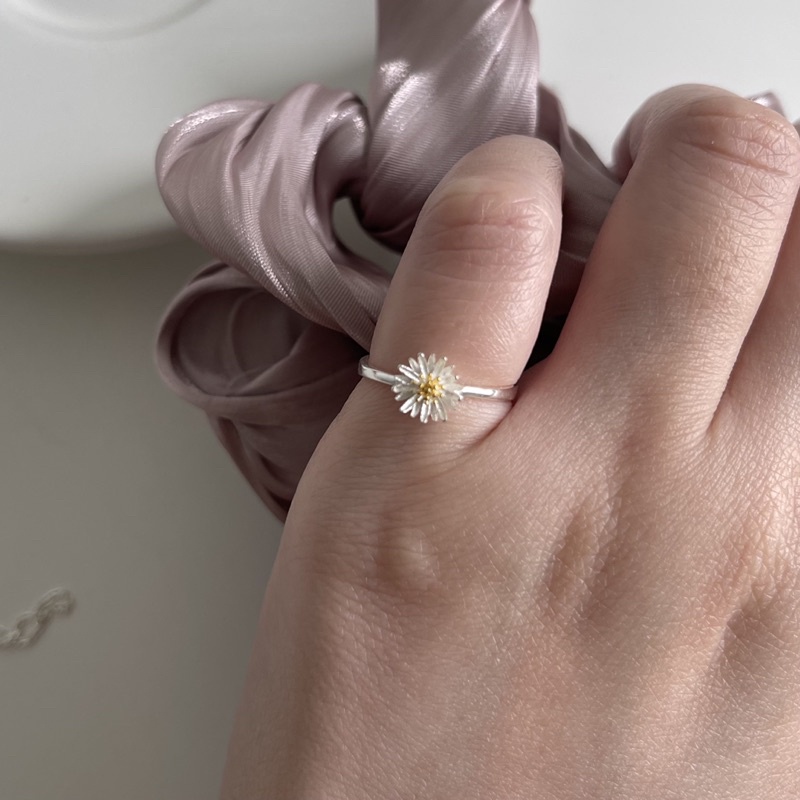 แหวนคู่-แหวน-a-piece-แหวนเงินแท้-all-silver-925-daisy-ring-แหวนเดซี่-118