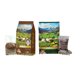 โปรโมชั่น Flash Sale : [ส่งฟรี] โอลิเวอร์ Oliver อาหารแมว , อาหารสุนัข ขนาด 15 กก.