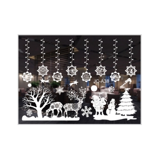 【shipping time 10-15days】Merry Christmas สติกเกอร์ติดผนัง หน้าต่าง กระจก ตกแต่งบ้าน ห้องนั่งเล่น 2024 สุขสันต์วันปีใหม่ เครื่องประดับคริสต์มาส ของขวัญคริสต์มาส ไอเดีย ตกแต่งคริสต์มาส