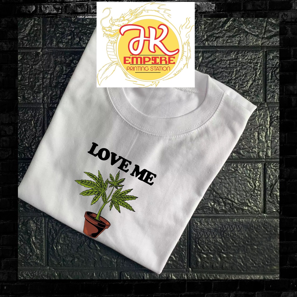 เสื้อยืดชาย-เสื้อยืด-เสื้อแฟชั่นผญ-sexy-ฮ่องกง-เสื้อempire-love-me-weed-plant-design-logo-t-tee