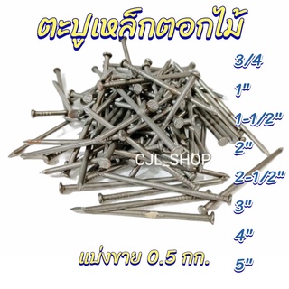 ตะปู ตะปูเหล็ก ตะปูตอกไม้ ขนาด 3/4 - 5" (0.5 กก.)