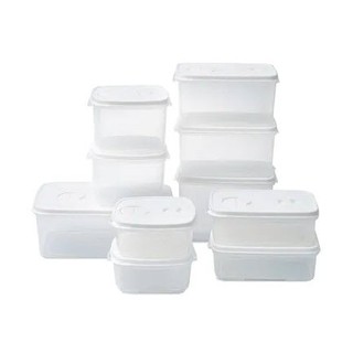 ชุดกล่องอาหารไมโครเวฟ 10 ชิ้น/ชุด สีขาว