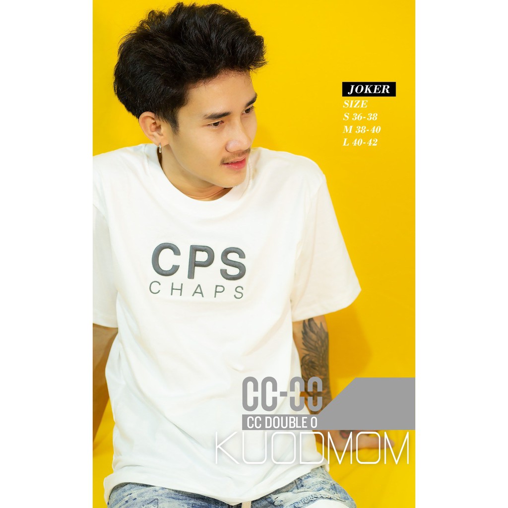 ลายใหม่-ชนช๊อป-เสื้อยืดงานปักนูน-งานป้าย-cps-chap-cotton-100-smlxl-no-40