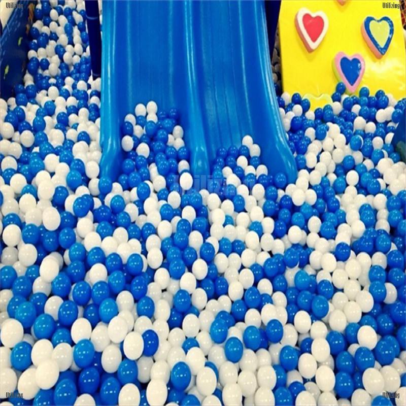 ภาพหน้าปกสินค้าUtilizing ลูกบอลพลาสติก สีขาว สีฟ้า 10 ชิ้น 7