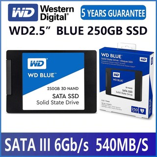 250 GB SSD (เอสเอสดี) WD BLUE ( WDS250G2B0A ) 3D NAND SATA รับประกัน 5 - y