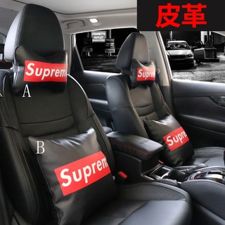 New พนักพิงศีรษะรถ supreme โยนหมอนตกแต่งภายในรถยนต์