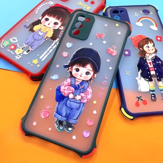 พร้อมส่ง!! i6+/i7+/i11/i13/i13pro เคสมือถือกันกระแทกกันกล้อง เคสกันเลนส์กล้อง การ์ตูน ขอบสี