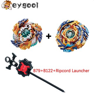 Beyblade Burst (3 in 1) B79 Starter Drain Fafnir.8 . สําหรับท่อระบายน้ําNt + B-122 Devouring Dragon Bulk กับ Ripcord Launcher ขาตั้งกล้อง